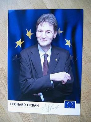 EU Kommissar Leonard Orban - handsigniertes Autogramm!!!