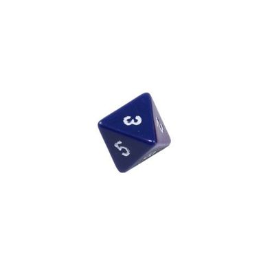 8-seitiger Würfel - Oktaeder - W8 - dunkelblau