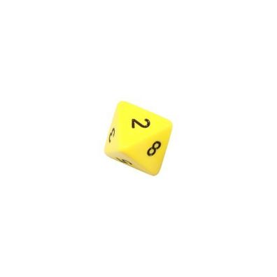 8-seitiger Würfel - Oktaeder - W8 - gelb