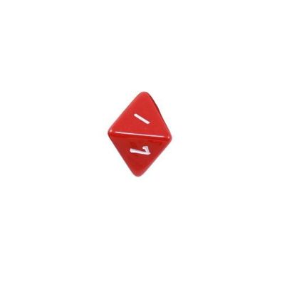 8-seitiger Würfel - Oktaeder - W8 - rot