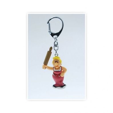 Asterix - Gutemine mit Nudelholz - Schlüsselanhänger