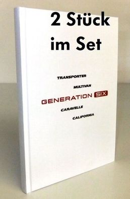 2x Volkswagen Original Transporter Notizbuch A5 blanko Generation Six