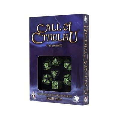 Call of Cthulhu 7th Edition Dice Set Schwarz und Grün