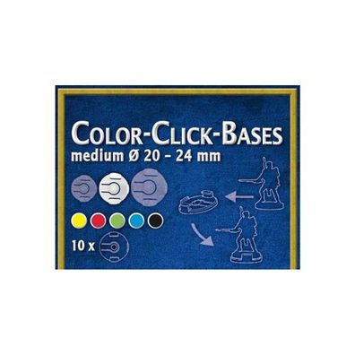 Color-Click Bases Medium (10) - 20-24mm YELLOW