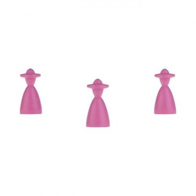 Halmakegel - elegant mit Hut - 13x26mm - rosa