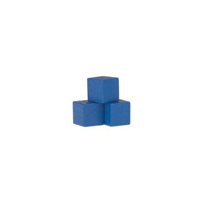 Holzwürfel - Spielsteine - kantig - blau - Holz - 10 mm