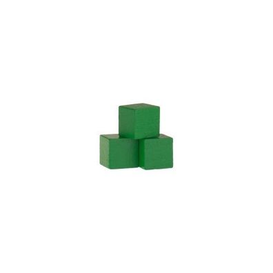 Holzwürfel - Spielsteine - kantig - grün - Holz - 10 mm