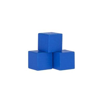 Holzwürfel - Spielsteine - kantig - blau - Holz - 15 mm