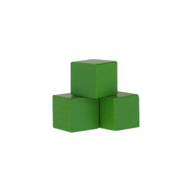Holzwürfel - Spielsteine - kantig - grün - Holz - 15 mm