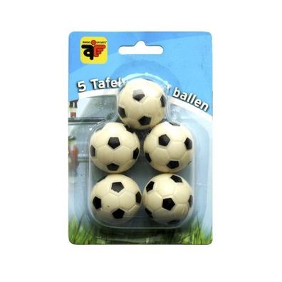 Kickerball - Fussball - schwarz-weiss - 32mm - 5 Stück