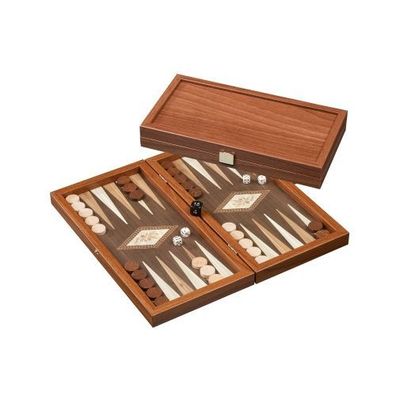 Kythira - klein - Backgammon - Walnussoptik