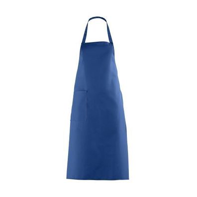Latzschürze mit großer Tasche - königsblau - 100 cm