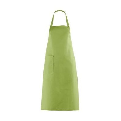 Latzschürze mit großer Tasche - apfelgrün - 100 cm