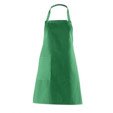Latzschürze mit Seitentasche - gärtnergrün - 75 cm