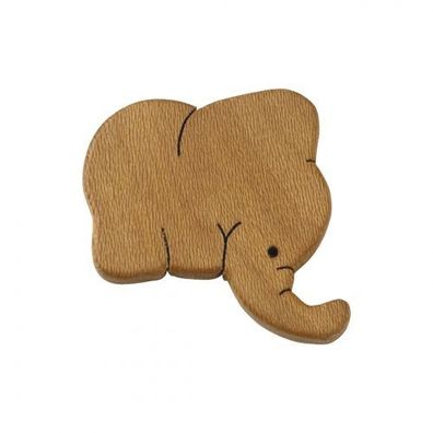 Magnetpin - Elefant - Massivholz - 6 cm