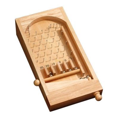 Mini Bingo Tischspiel - Hevea-Holz - mit Metallkugeln