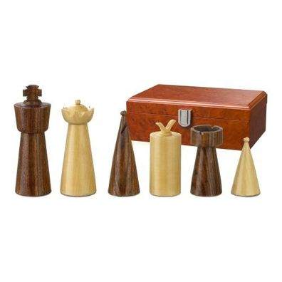 Schachfiguren - Galba - Holz - Modern Style - Königshöhe 90 mm