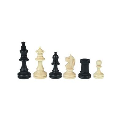 Schachfiguren - Bohemia - Staunton - schwarz - Königshöhe 84 mm