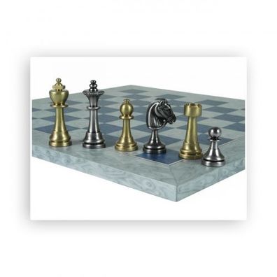 Schachfiguren - Messing - Staunton - Königshöhe 70mm