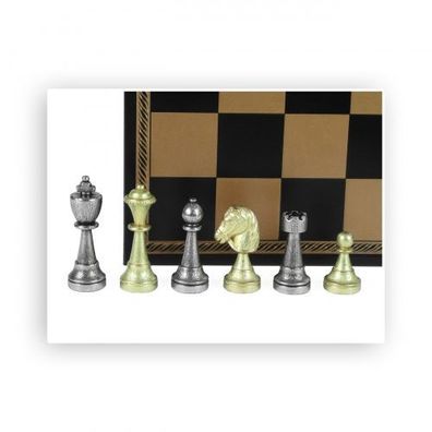 Schachfiguren - Metall - Staunton - Königshöhe 72mm