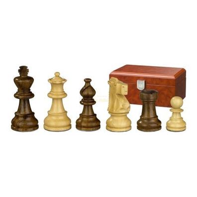 Schachfiguren - Napoleon - Holz - Franz. Lardy-Staunton - Königshöhe 65 mm