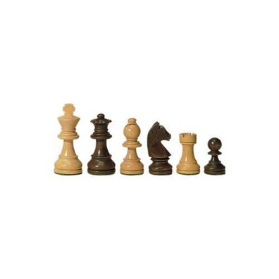 Schachfiguren - Staunton - braun - Königshöhe 63 mm