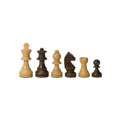 Schachfiguren - Staunton - braun - Königshöhe 76 mm