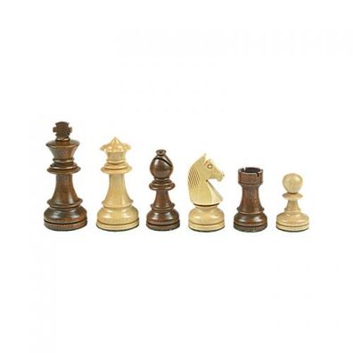 Schachfiguren - Staunton - braun - Königshöhe 84 mm - gewichtet