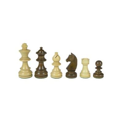 Schachfiguren - Staunton - braun - Königshöhe 76 mm