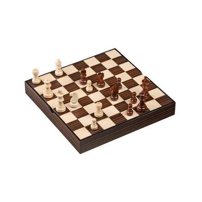 Schachfigur Schach mit Figuren rustikal aus Olivenholz 45 x 45cm,Schachspiel 