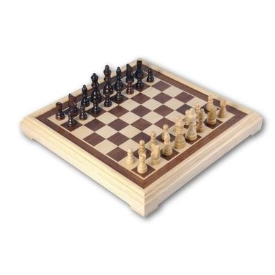 3 in1 Schachspiel Figuren aus Olivenholz Neu Schach Backgammon edles 29*29CM 