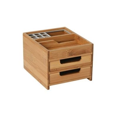 Schreibtischbox M Bambus-Alu