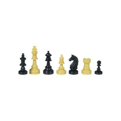 Schul-Schachfiguren - Kunststoff - Königshöhe 55 mm