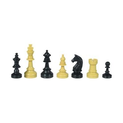 Schul-Schachfiguren - Kunststoff - Königshöhe 74 mm