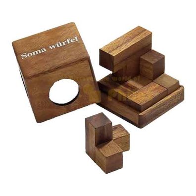 Somawürfel - klein - 7 Puzzleteile - Denkspiel - Knobelspiel - Geduldspiel