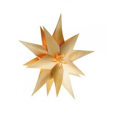 Spanholzstern beleuchtet - Handgefertigt - Durchmesser 35 cm