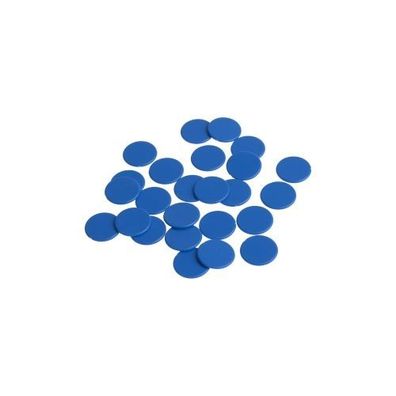 Spielchips - 16 mm - blau - matt