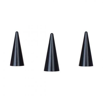 Spielfigur Kegel - stapelbar - schwarz - Kunststoff - 35 x 15 mm
