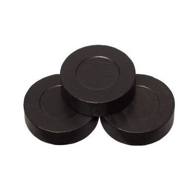 Spielsteine - rund - Holz - schwarz - 28 x 7 mm
