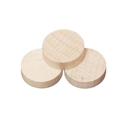 Spielsteine - rund - Holz - natur - 21 x 6 mm