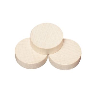 Spielsteine - rund - Holz - natur - 23 x 6 mm