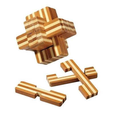 Teuflischer Knoten - 18 Puzzleteile - Denkspiel - Knobelspiel - Geduldspiel