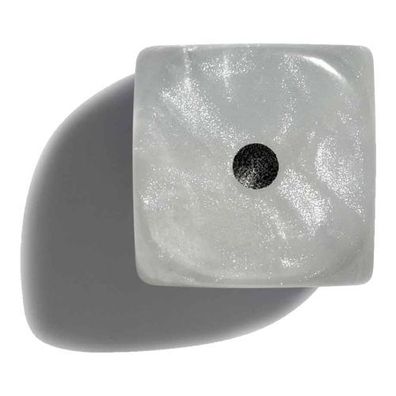Würfel - 12 mm - weiß - pearl - 36 Stück