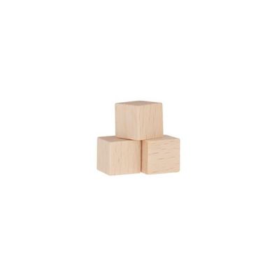 Würfel - Spielsteine - kantig - natur - Holz - 10 mm