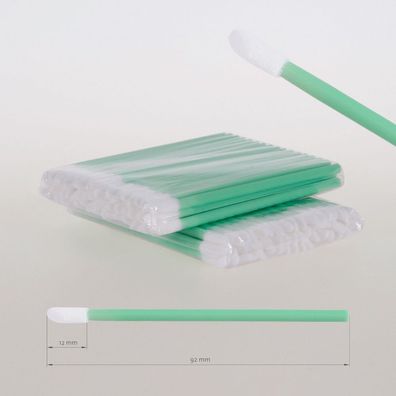 Microfaser Reinigungsstäbchen für Wimpernverlängerung Fusselfrei 100 Stück grün