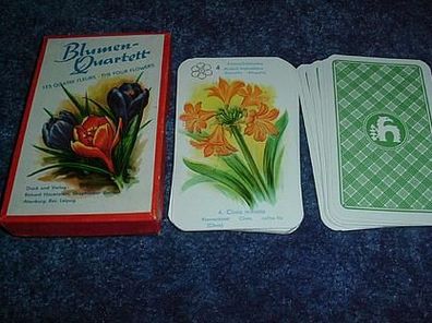 Quartettspiel/ Kartenspiel-Blumenquartett