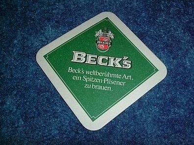 Bierdeckel-Beck´s-Spitzen Pilsener