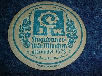 Bierdeckel--J.W. Augustiner-Bräu München