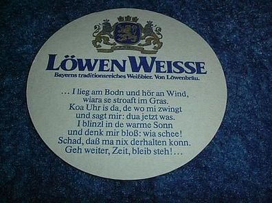 Bierdeckel--Löwen Weisse