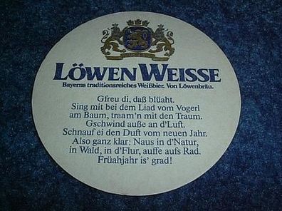 Bierdeckel--Löwen Weisse